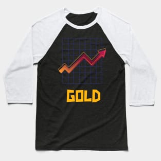 Gold Up Chart Baseball T-Shirt